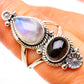 Rainbow Moonstone Rings handcrafted by Ana Silver Co - RING130926