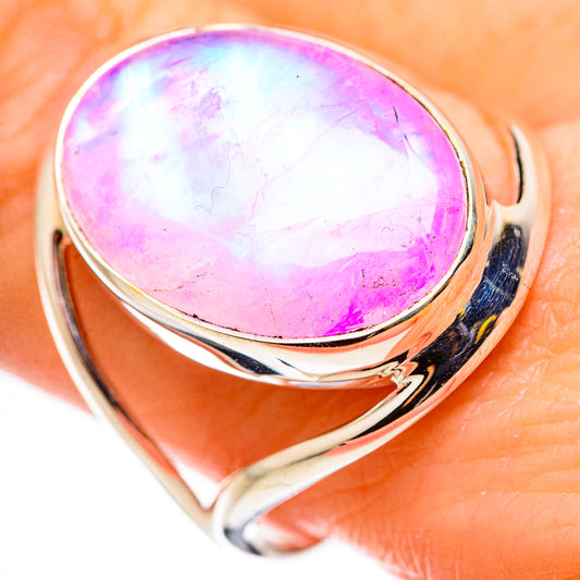 Pink Moonstone Rings handcrafted by Ana Silver Co - RING130930