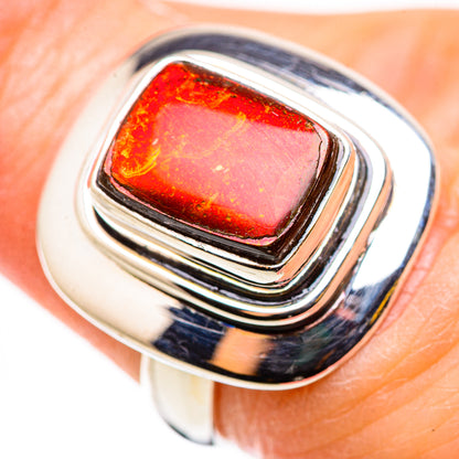 Ammolite Rings handcrafted by Ana Silver Co - RING130933