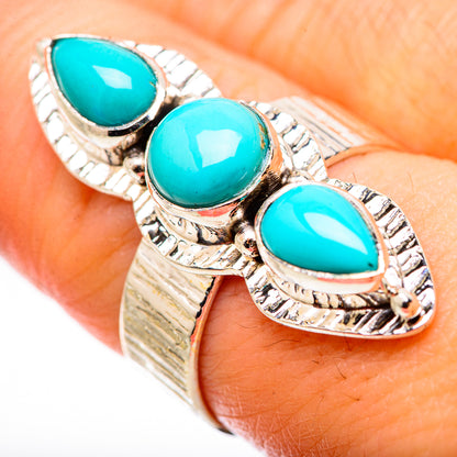 Sleeping Beauty Turquoise Rings handcrafted by Ana Silver Co - RING130939