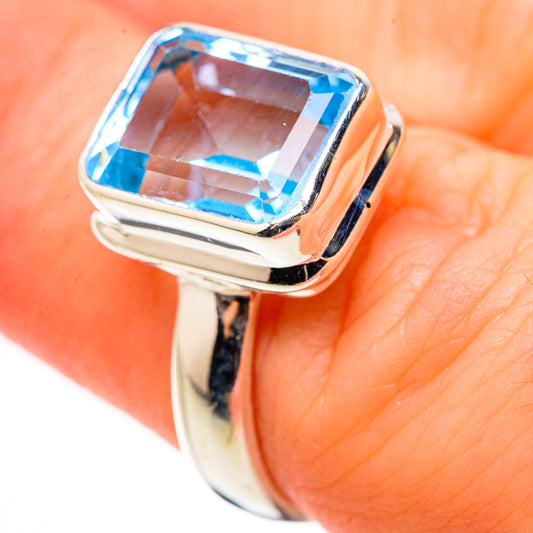 Blue Topaz Rings handcrafted by Ana Silver Co - RING130940