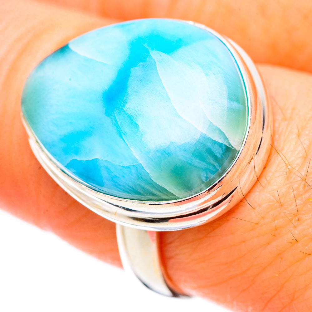 Larimar Rings handcrafted by Ana Silver Co - RING130941
