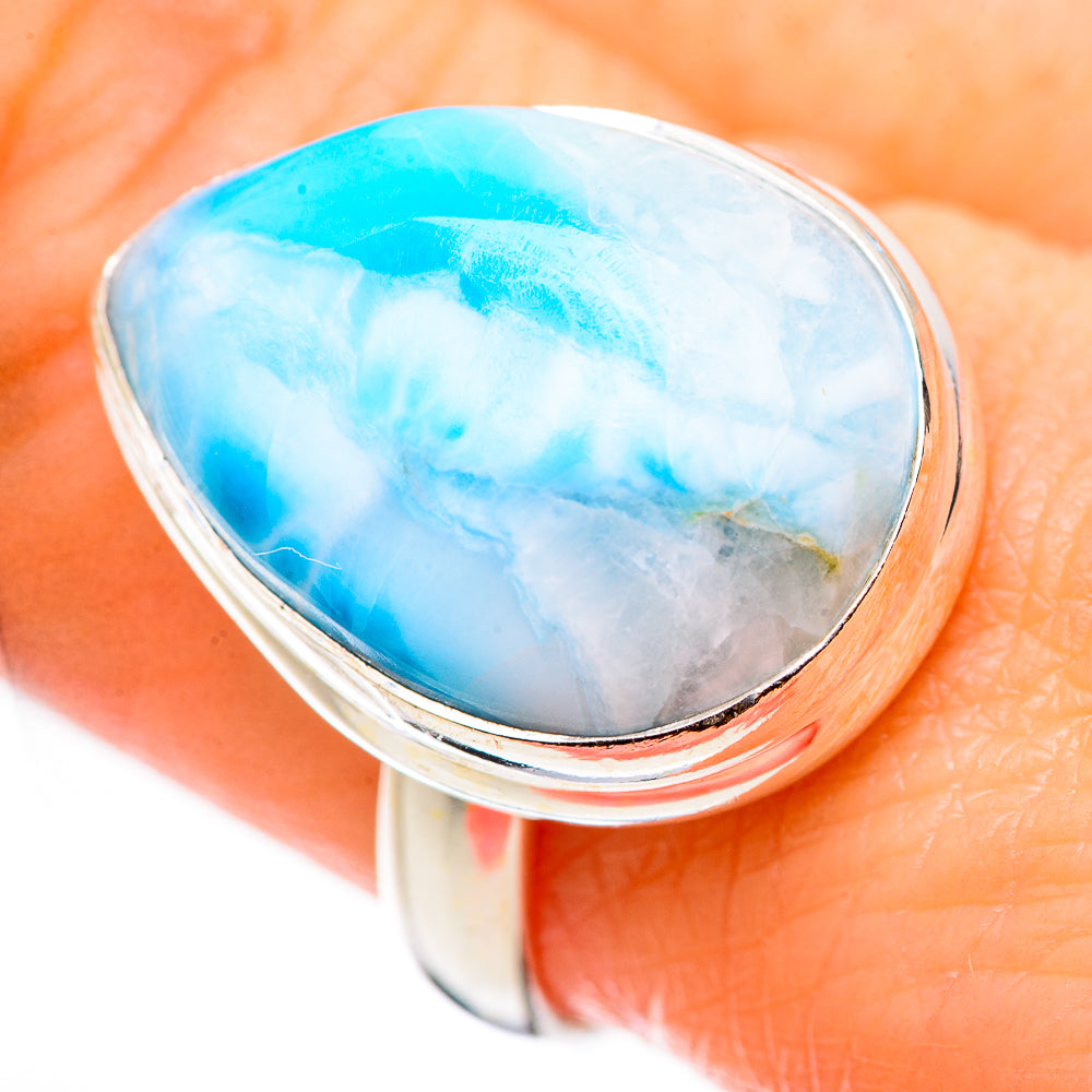 Larimar Rings handcrafted by Ana Silver Co - RING130945
