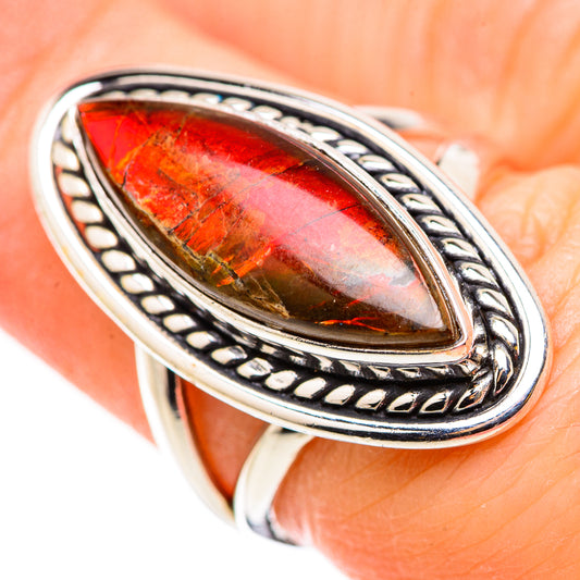 Ammolite Rings handcrafted by Ana Silver Co - RING130954