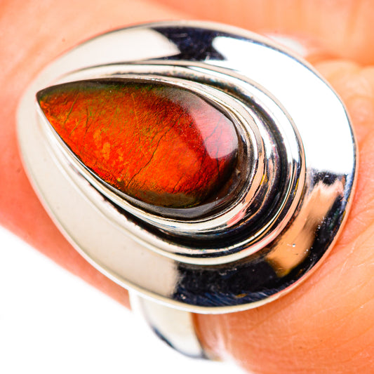 Ammolite Rings handcrafted by Ana Silver Co - RING130955