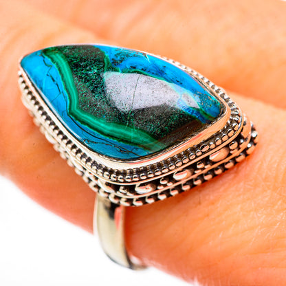 Malachite In Chrysocolla Rings handcrafted by Ana Silver Co - RING130957