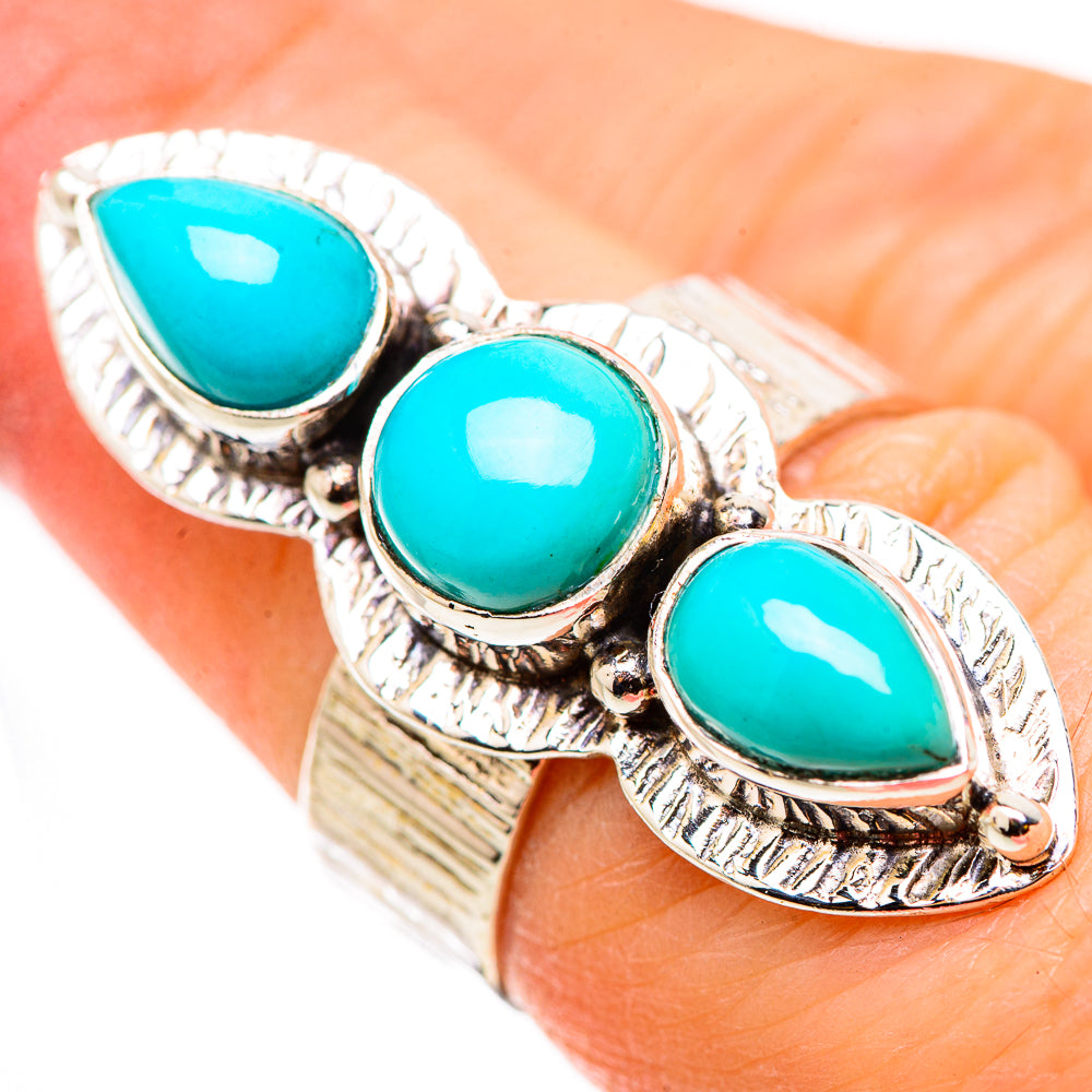 Sleeping Beauty Turquoise Rings handcrafted by Ana Silver Co - RING130960