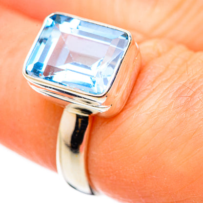 Blue Topaz Rings handcrafted by Ana Silver Co - RING130961