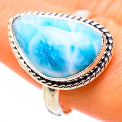 Larimar Rings handcrafted by Ana Silver Co - RING130962