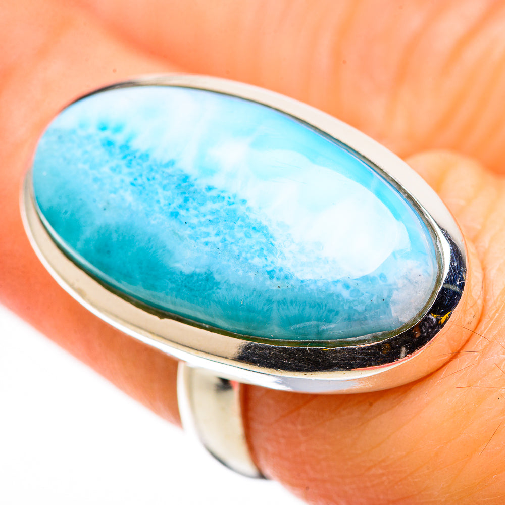 Larimar Rings handcrafted by Ana Silver Co - RING130965