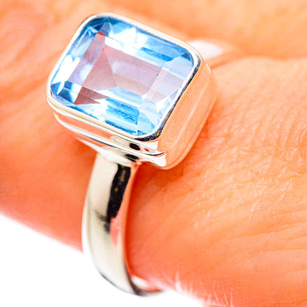 Blue Topaz Rings handcrafted by Ana Silver Co - RING130967