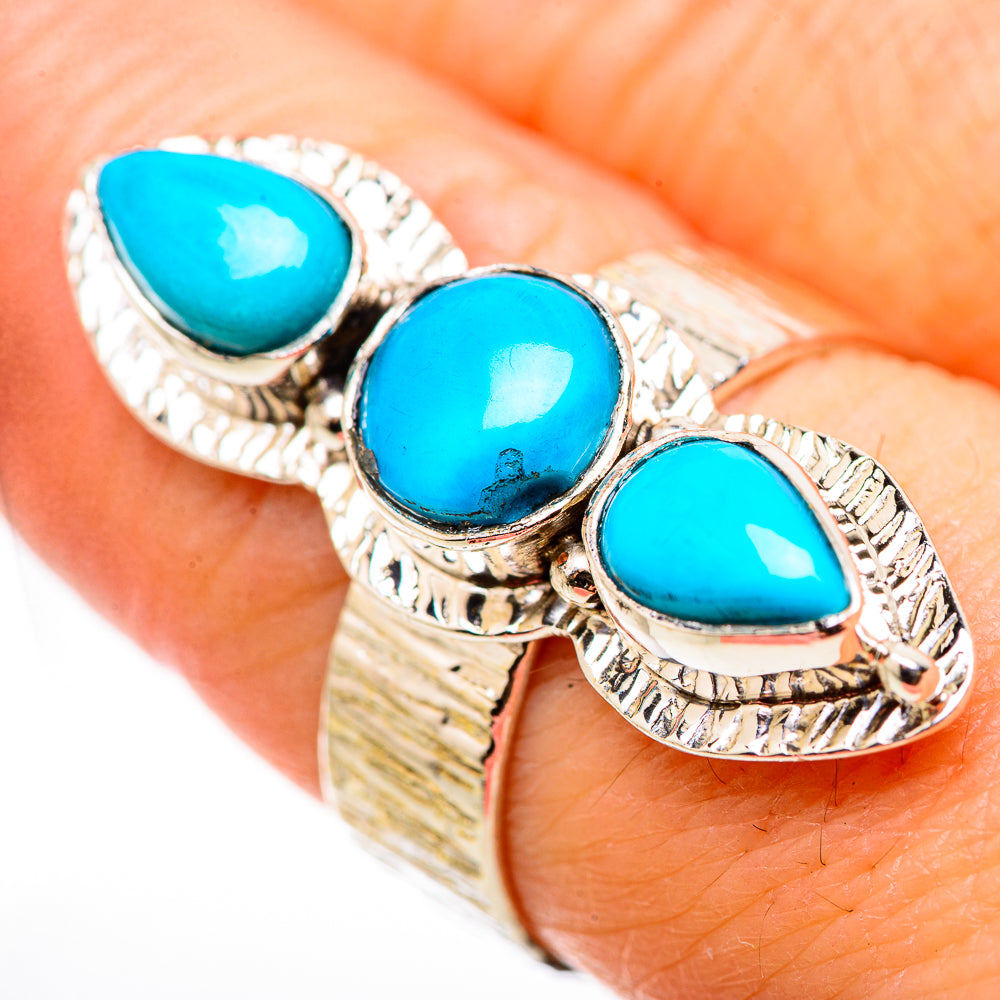Sleeping Beauty Turquoise Rings handcrafted by Ana Silver Co - RING130968