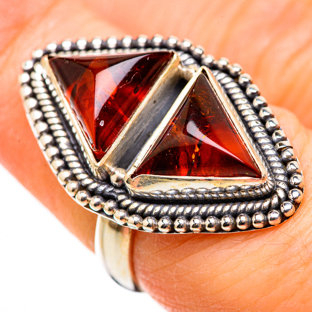 Baltic Amber Rings handcrafted by Ana Silver Co - RING130971