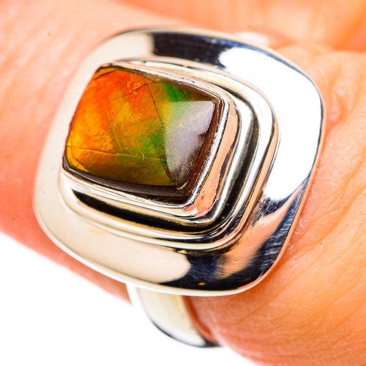 Ammolite Rings handcrafted by Ana Silver Co - RING130976
