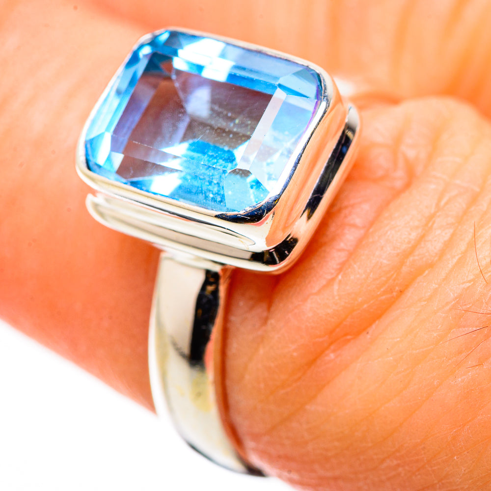Blue Topaz Rings handcrafted by Ana Silver Co - RING130979