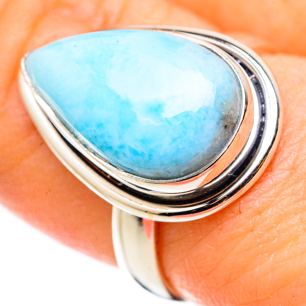 Larimar Rings handcrafted by Ana Silver Co - RING130980
