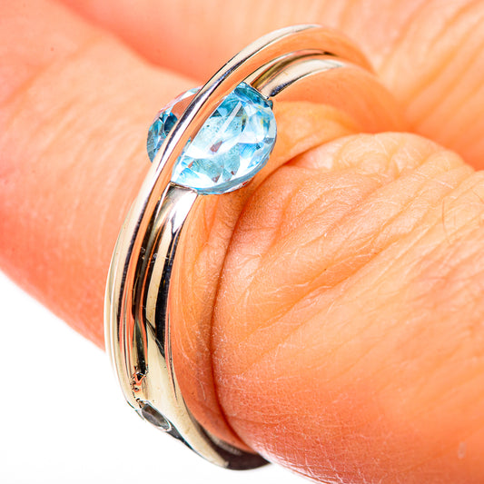 Blue Topaz Rings handcrafted by Ana Silver Co - RING130983
