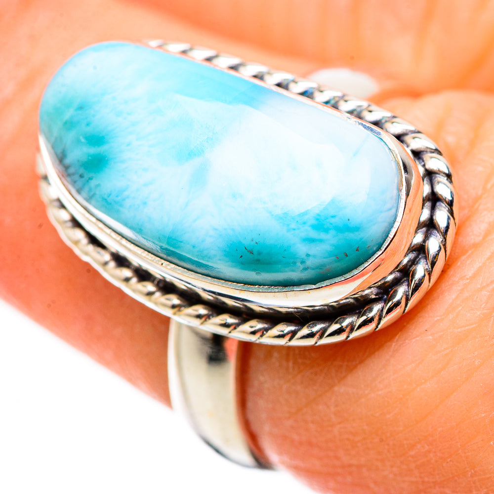 Larimar Rings handcrafted by Ana Silver Co - RING130984