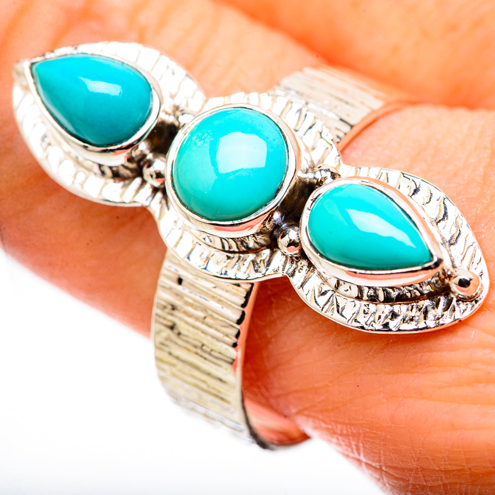 Sleeping Beauty Turquoise Rings handcrafted by Ana Silver Co - RING130986