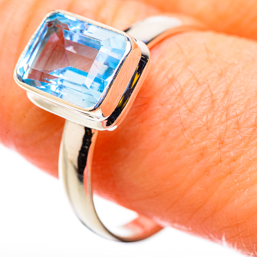 Blue Topaz Rings handcrafted by Ana Silver Co - RING130987
