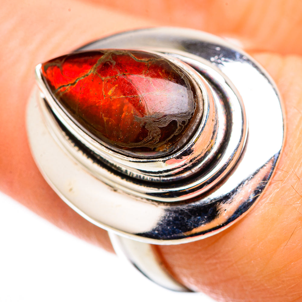 Ammolite Rings handcrafted by Ana Silver Co - RING130991