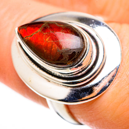 Ammolite Rings handcrafted by Ana Silver Co - RING130991