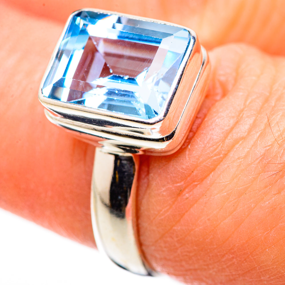 Blue Topaz Rings handcrafted by Ana Silver Co - RING130995