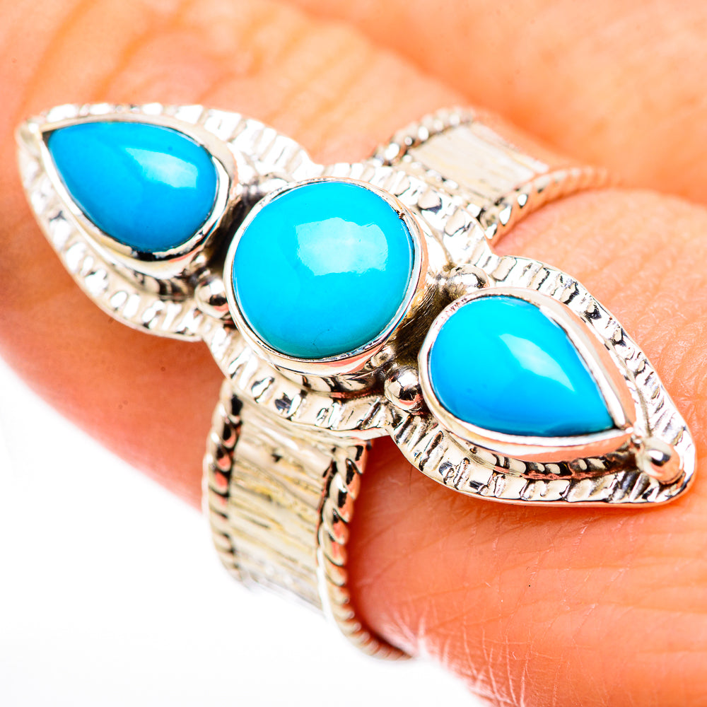 Sleeping Beauty Turquoise Rings handcrafted by Ana Silver Co - RING130999