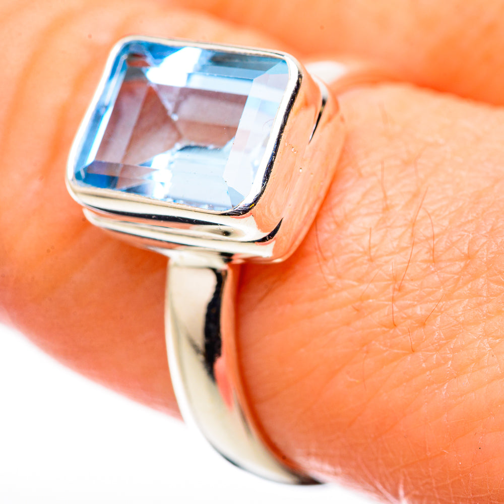 Blue Topaz Rings handcrafted by Ana Silver Co - RING131000