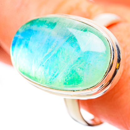 Green Moonstone Rings handcrafted by Ana Silver Co - RING131001