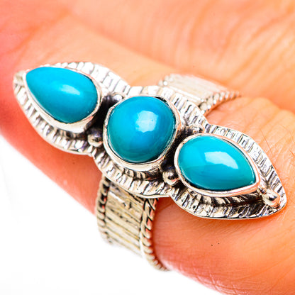 Sleeping Beauty Turquoise Rings handcrafted by Ana Silver Co - RING131005