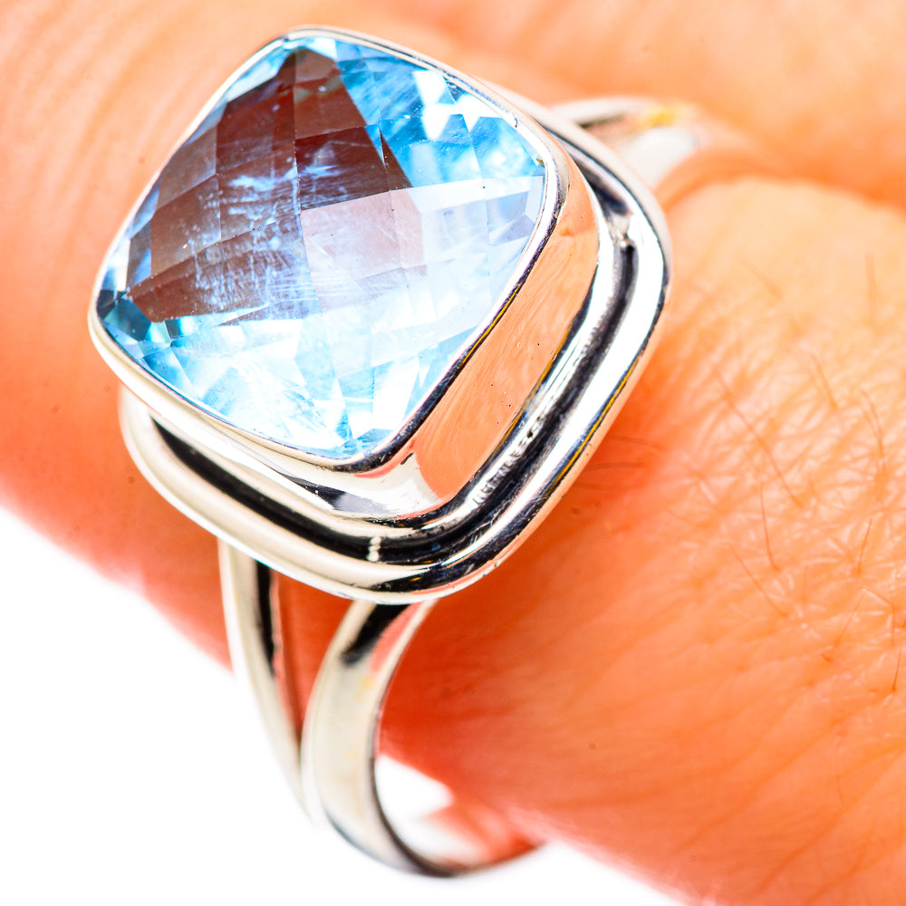 Blue Topaz Rings handcrafted by Ana Silver Co - RING131011