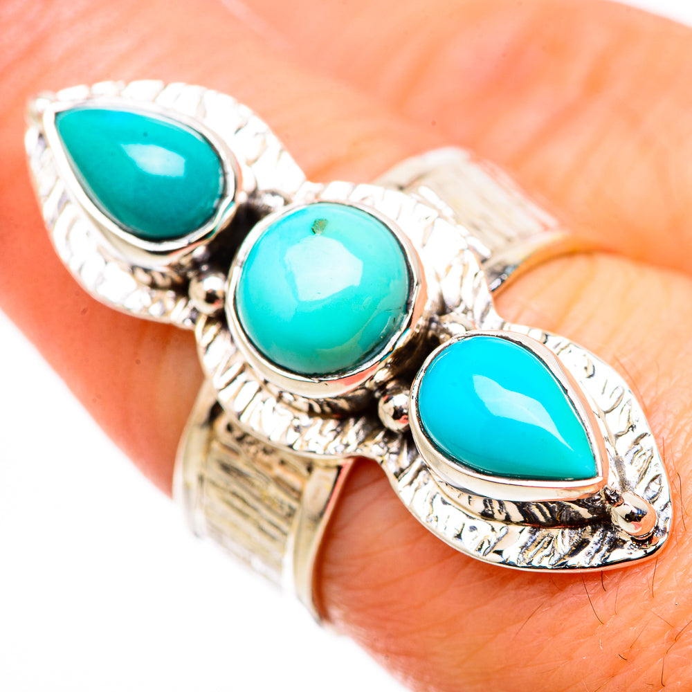 Sleeping Beauty Turquoise Rings handcrafted by Ana Silver Co - RING131017