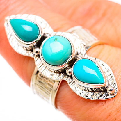 Sleeping Beauty Turquoise Rings handcrafted by Ana Silver Co - RING131017