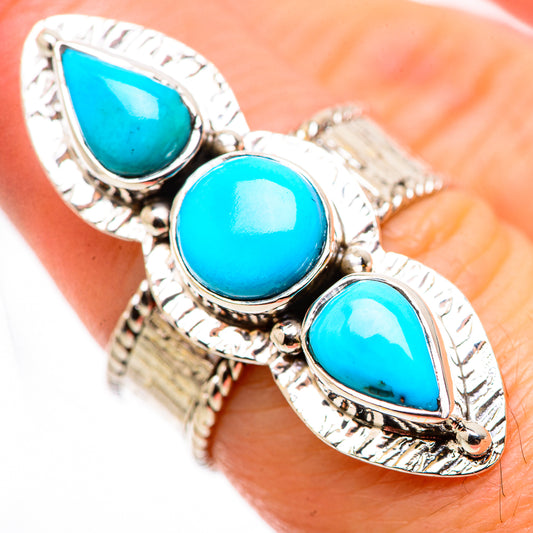 Sleeping Beauty Turquoise Rings handcrafted by Ana Silver Co - RING131019