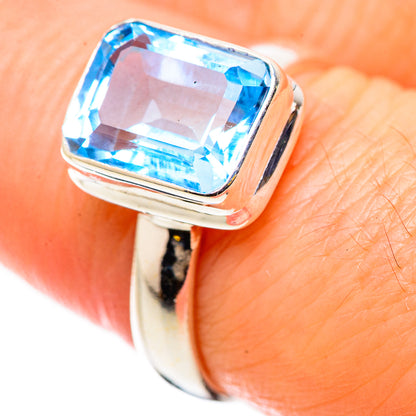 Blue Topaz Rings handcrafted by Ana Silver Co - RING131020