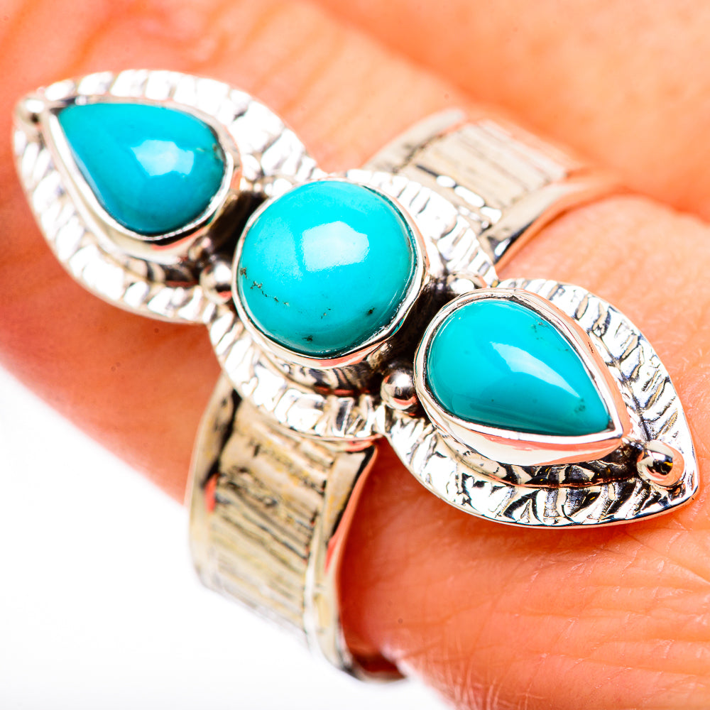 Sleeping Beauty Turquoise Rings handcrafted by Ana Silver Co - RING131021