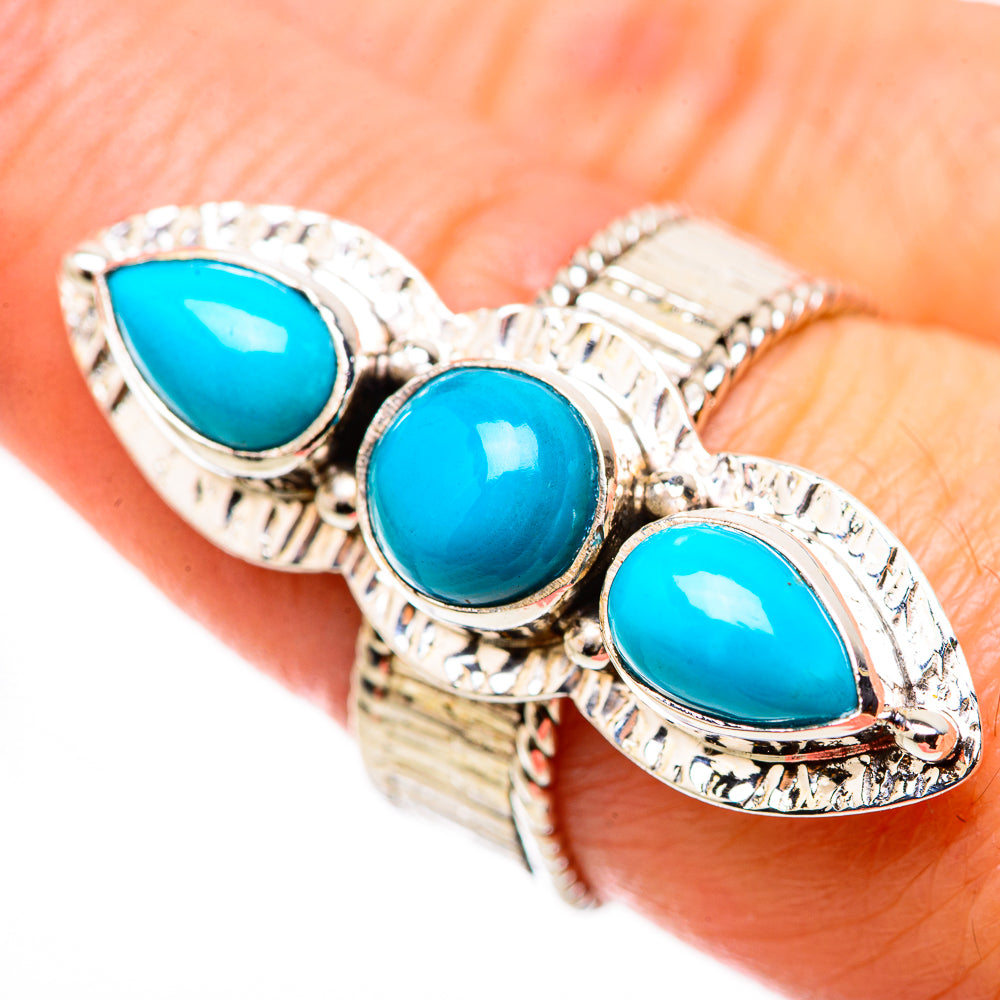 Sleeping Beauty Turquoise Rings handcrafted by Ana Silver Co - RING131023