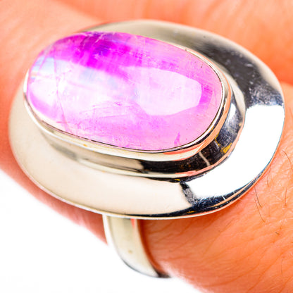 Pink Moonstone Rings handcrafted by Ana Silver Co - RING131026