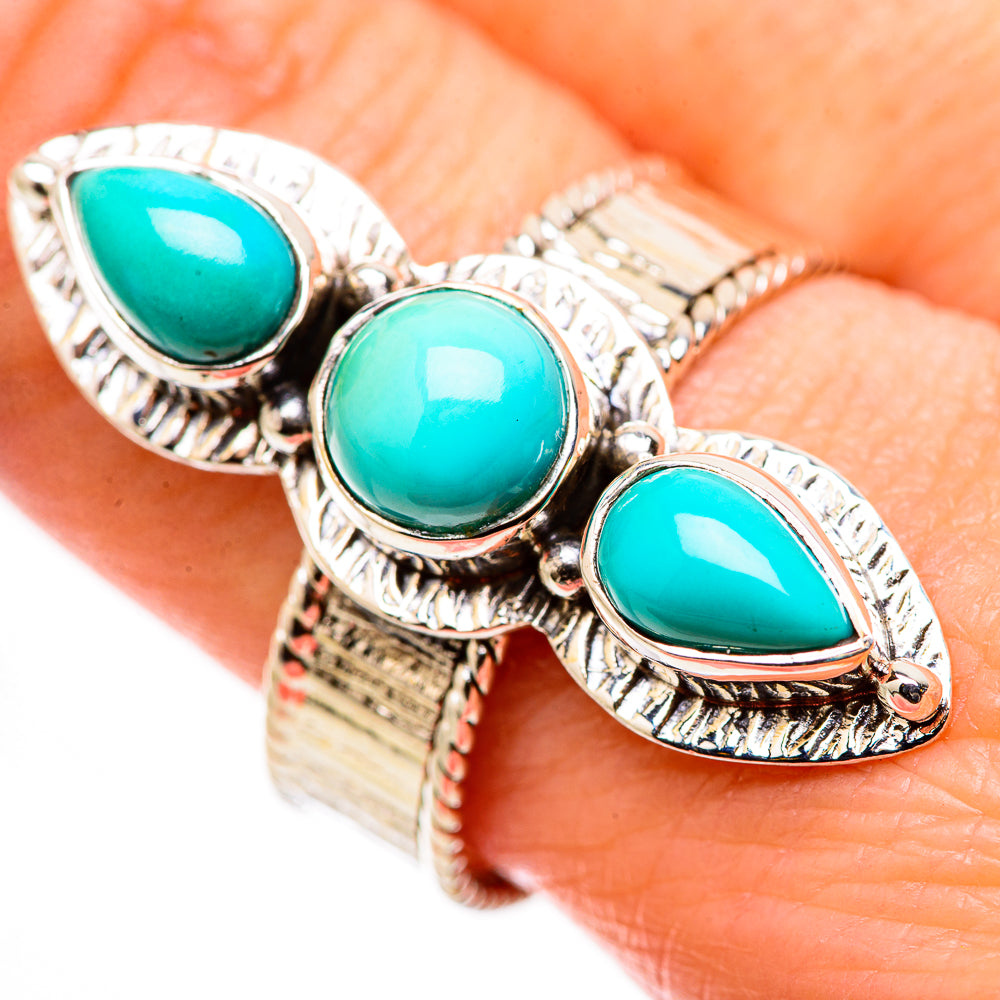 Sleeping Beauty Turquoise Rings handcrafted by Ana Silver Co - RING131032