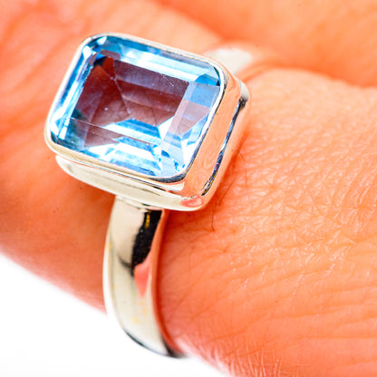 Blue Topaz Rings handcrafted by Ana Silver Co - RING131033