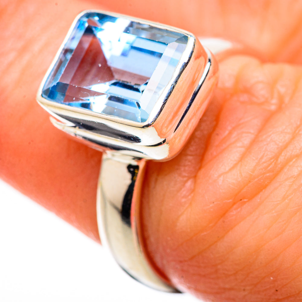 Blue Topaz Rings handcrafted by Ana Silver Co - RING131043