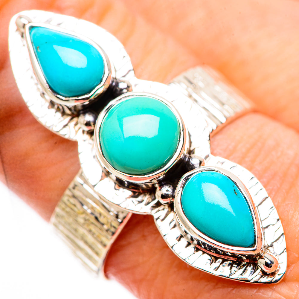 Sleeping Beauty Turquoise Rings handcrafted by Ana Silver Co - RING131046