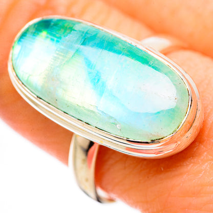 Green Moonstone Rings handcrafted by Ana Silver Co - RING131050