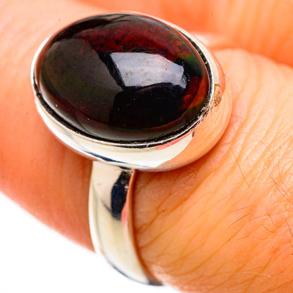 Black Opal Rings handcrafted by Ana Silver Co - RING131052
