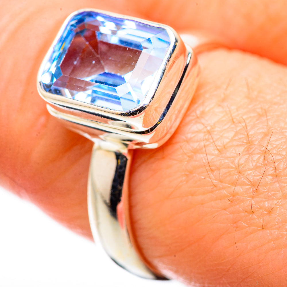 Blue Topaz Rings handcrafted by Ana Silver Co - RING131055
