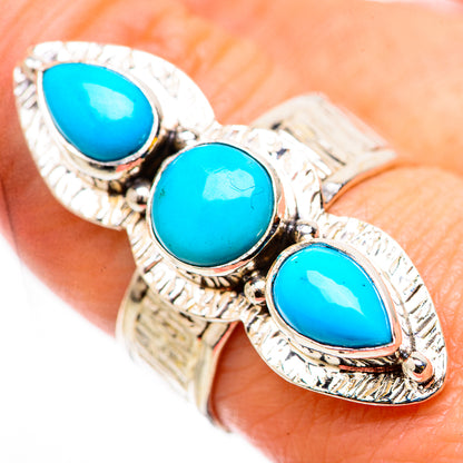 Sleeping Beauty Turquoise Rings handcrafted by Ana Silver Co - RING131066