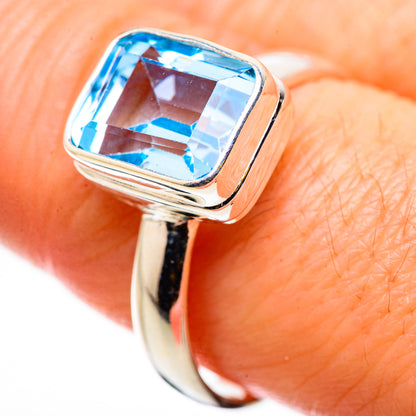 Blue Topaz Rings handcrafted by Ana Silver Co - RING131067