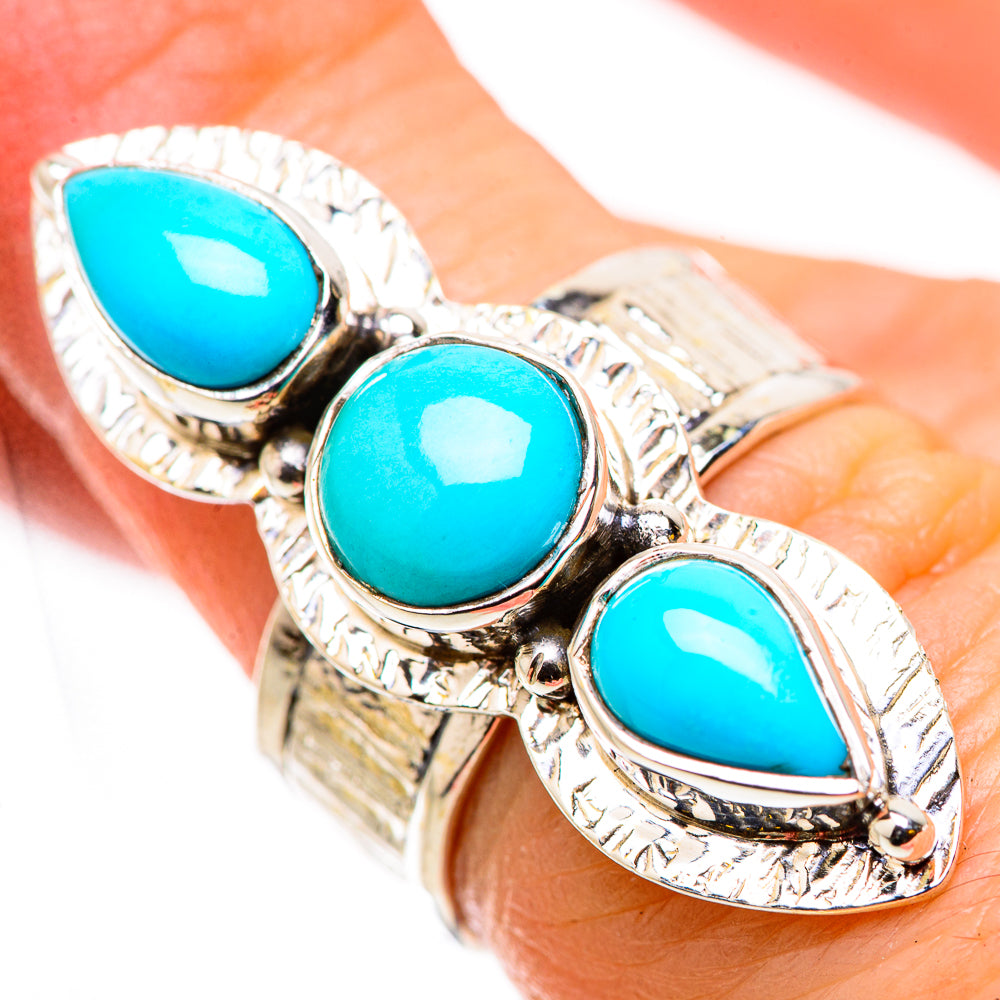 Sleeping Beauty Turquoise Rings handcrafted by Ana Silver Co - RING131070