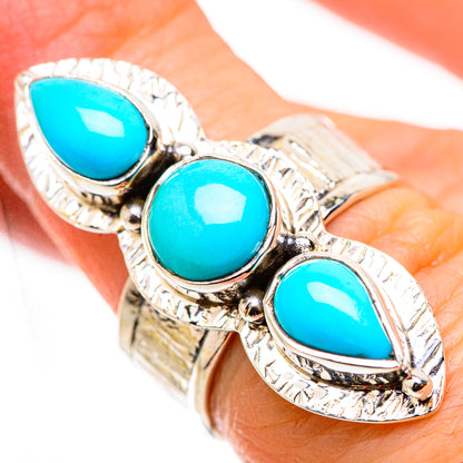 Sleeping Beauty Turquoise Rings handcrafted by Ana Silver Co - RING131070